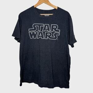 Star Wars Mens Graphic T-Shirt | XL | Gray Speckled Short Sleeve Crewneck Lounge